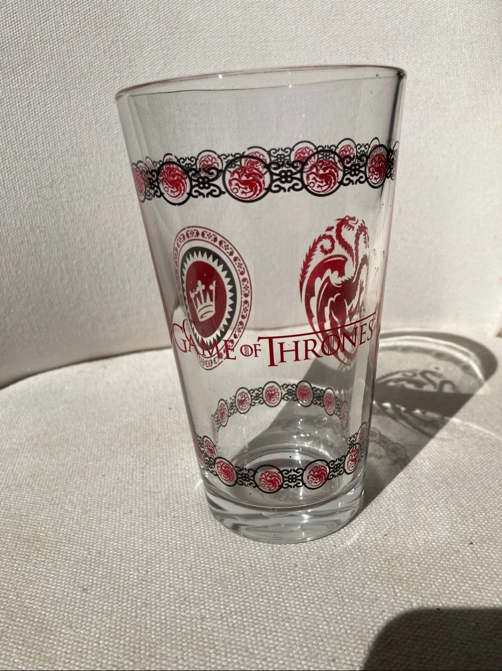 GAME OF THRONES House Targaryen Stemless Pint Glass – 16 oz – Officially License